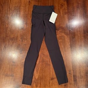 NWT Lululemon Black “Base Pace HR Tight 28” Brushed” Leggings